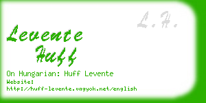 levente huff business card